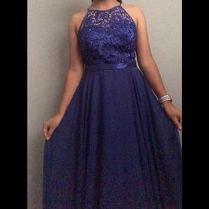 long formal blue dress
